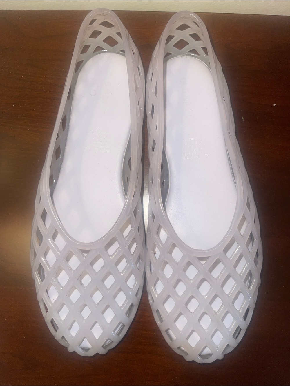 Old Navy Periwinkle Blue Lattice Jelly Flats